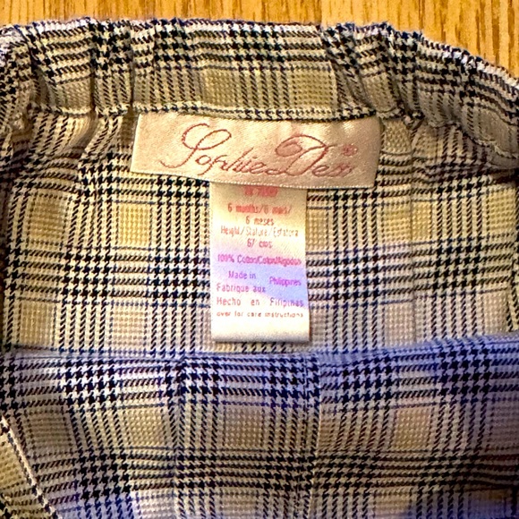 Sophie Dess Plaid Pleated Skirt - Wrap Skirt w/ Button Closure - Size 6mo - NWOT - Picture 3 of 6